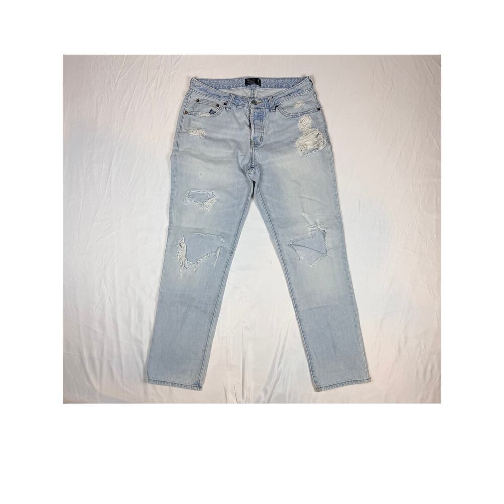 Abercrombie & Fitch Riped Low Rise Slim Boyfriend Jeans Sz 26